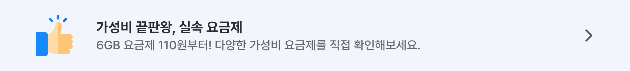 가성비 끝판왕, 실속 요금제